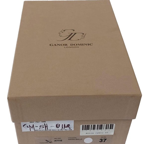 Ganor Dominic London Art Attis Yellow Leather Women's Slides - Picture 10 of 12